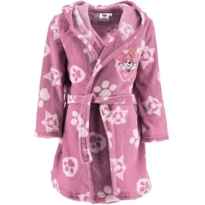 Dívčí fleece župan s kapucí Tlapková patrola - Skye