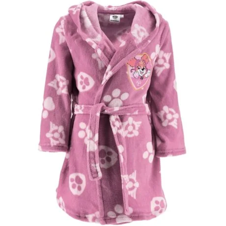 Dívčí fleece župan s kapucí Tlapková patrola - Skye