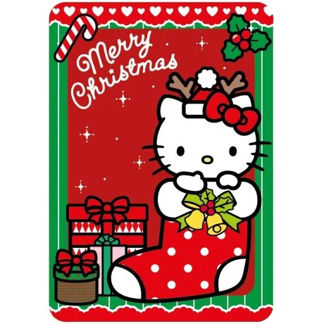 Vánoční flísová deka Hello Kitty