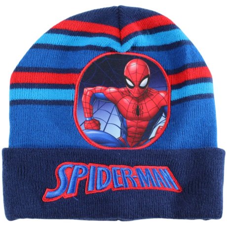 Dětská zimní pletená čepice Spiderman