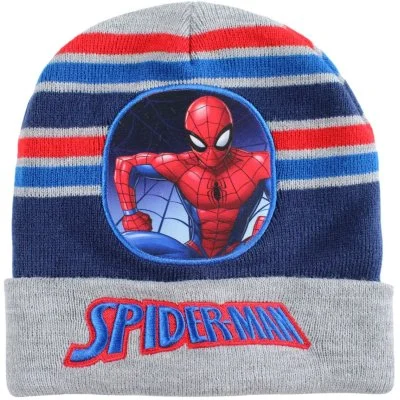 Dětská zimní pletená čepice Spiderman