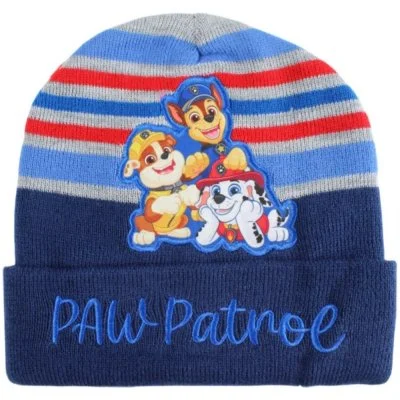 Chlapecká zimní pletená čepice Tlapková patrola