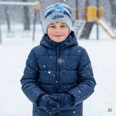 Chlapecká zimní pletená čepice Stitch