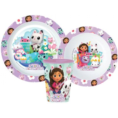 Sada plastového nádobí Gábinin kouzelný domeček s kelímkem