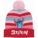 Dívčí zimní pletená čepice s bambulí Stitch