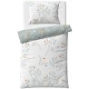 Oboustranná souprava ložního povlečení Winter ze série BedTex Home Line s jemným přírodním motivem větviček a drobných oranžových akcentů na bílo-šedém podkladu. Vyrobena ze 100% bavlny Renforcé. Rozměry 140 x 200 cm a 70 x 90 cm, zapínání na zip.