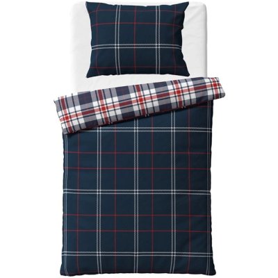 Flanelové ložní povlečení Káro Oxford