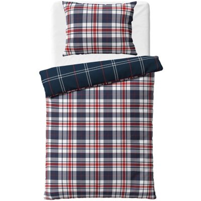 Flanelové ložní povlečení Káro Oxford