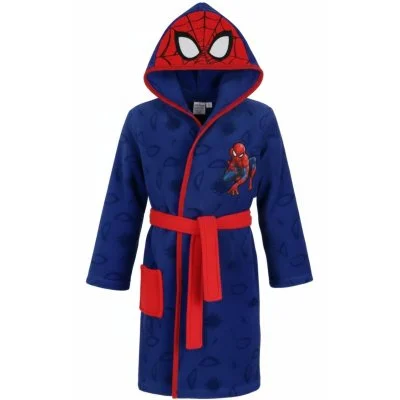 Chlapecký coral fleece župan s kapucí Spiderman