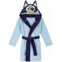Dětský coral fleece župan Bluey s kapucí a oušky
