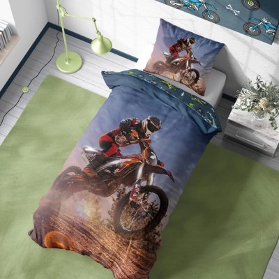 Bavlněné ložní povlečení Motokros