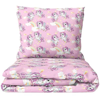Bavlněné ložní povlečení Duhový svět s jednorožci