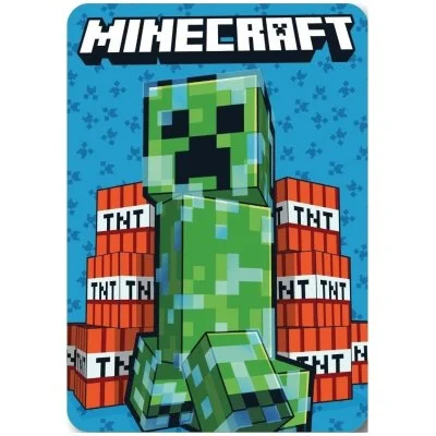 Fleecová deka Minecraft - Creeper & TNT