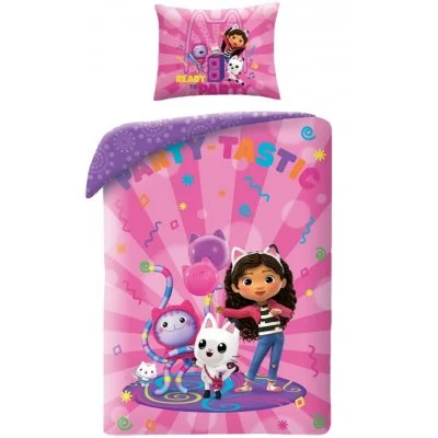 Ložní povlečení z mikrovlákna Gábinin kouzelný domek - Party Tastic