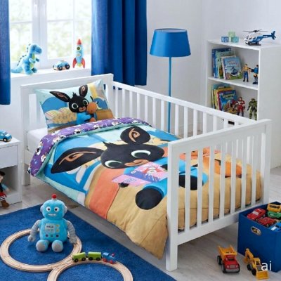 Povlečení do dětské postýlky Zajíček Bing - Čtení před spaním