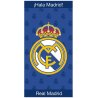 Licencovaná osuška Real Madrid FC s motivem Crest Navy. Je vyrobená ze 100% bavlny s velurovým povrchem lícní strany a bílými froté smyčkami s vynikající savostí na druhé straně. Rozměry 70 × 140 cm.