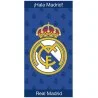 Licencovaná osuška Real Madrid FC s motivem Crest Navy. Je vyrobená ze 100% bavlny s velurovým povrchem lícní strany a bílými froté smyčkami s vynikající savostí na druhé straně. Rozměry 70 × 140 cm.