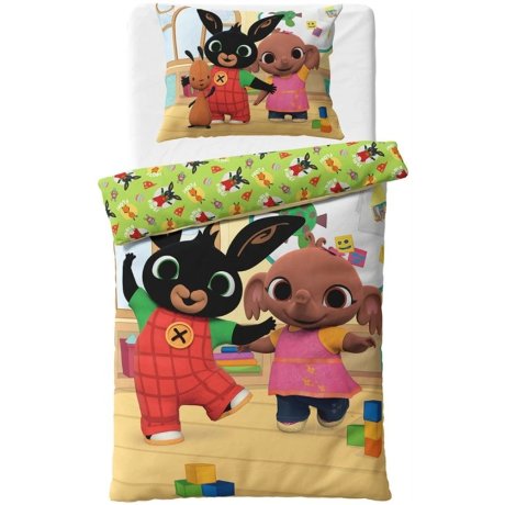 Bavlněné ložní povlečení Zajíček Bing a Sula ve školce
