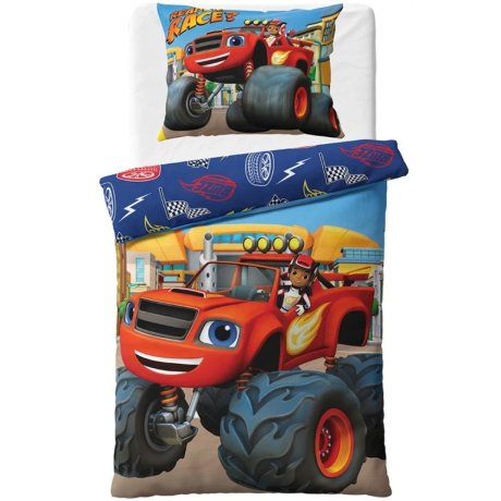 Bavlněné ložní povlečení Plamínek a čtyřkoláci – Ready to Race?