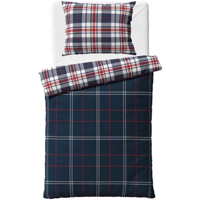 Flanelové ložní povlečení Káro Oxford