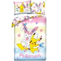 Ložní povlečení z mikrovlákna Pokémoni - Pikachu a Sylveon