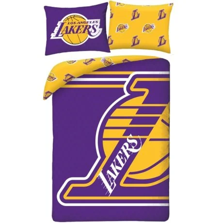 Oboustranné ložní povlečení z mikrovlákna NBA - Los Angeles Lakers