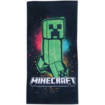 Bavlněná plážová osuška Minecraft - Creeper Graffiti