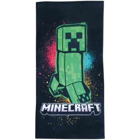 Bavlněná plážová osuška Minecraft - Creeper Graffiti