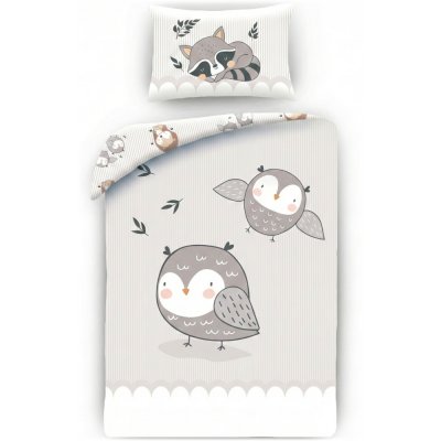 Povlečení do dětské postýlky se Sovičkami a Mývalem