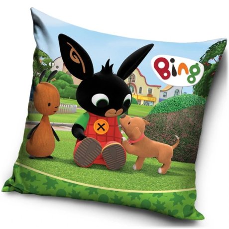Dětský velurový polštář Zajíček Bing a štěně