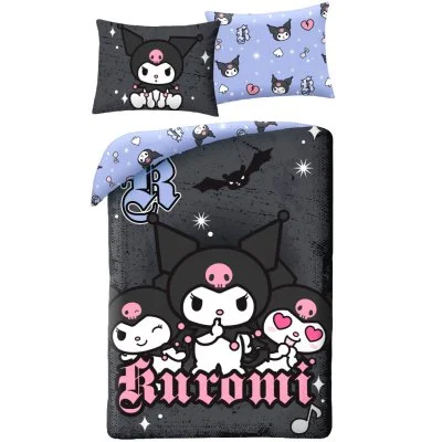 Ložní povlečení z mikrovlákna Kuromi - Midnight Punk