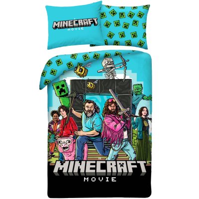 Oboustranné ložní povlečení z mikrovlákna Minecraft Movie
