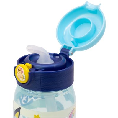 Plastová láhev na pití s brčkem a víčkem Bluey