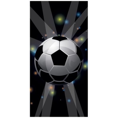 Bavlněná plážová osuška Fotbalový míč v záři reflektorů