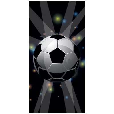 Bavlněná plážová osuška Fotbalový míč v záři reflektorů