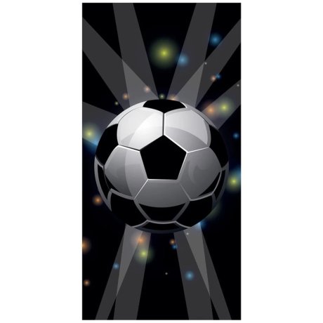 Bavlněná plážová osuška Fotbalový míč v záři reflektorů