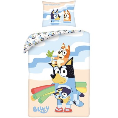 Bavlněné ložní povlečení Bluey - Hrátky na pláži