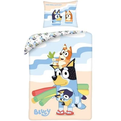 Bavlněné ložní povlečení Bluey - Hrátky na pláži