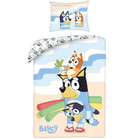Bavlněné ložní povlečení Bluey - Hrátky na pláži