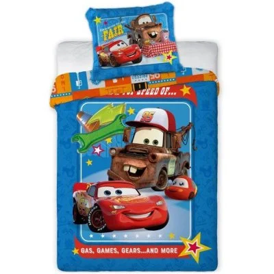 Povlečení do dětské postýlky Auta - McQueen a Burák