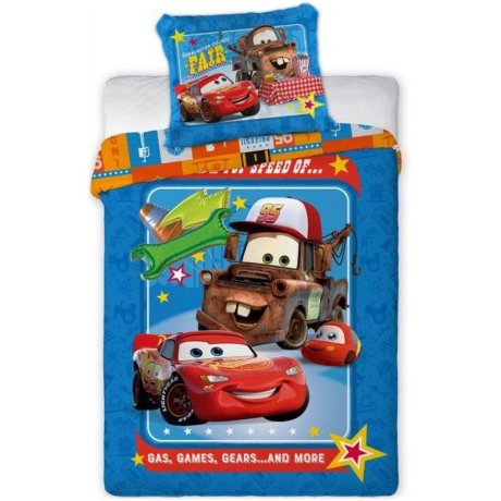 Povlečení do dětské postýlky Auta - McQueen a Burák