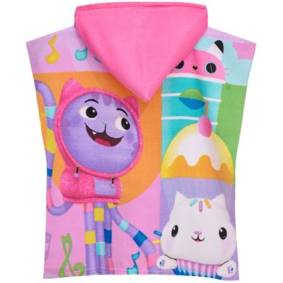 Dívčí plážové pončo z mikrovlákna Gábinin kouzelný domek