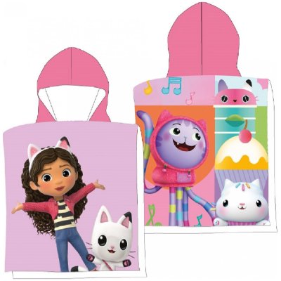 Dívčí plážové pončo z mikrovlákna Gábinin kouzelný domek