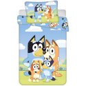 Povlečení do dětské postýlky Bluey - Šťastná rodinka