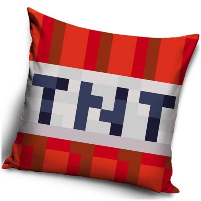 Velurový povlak na polštář Minecraft - TNT Block