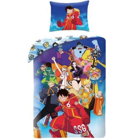 Ložní povlečení z mikrovlákna One Piece – Luffy a posádka Straw Hat
