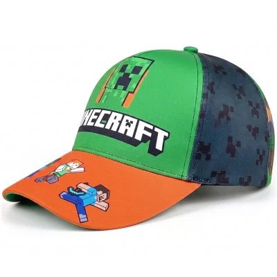 Dětská kšiltovka Minecraft s oranžovým kšiltem