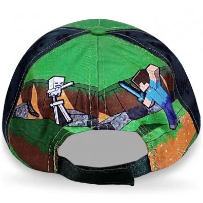 Dětská kšiltovka Minecraft s oranžovým kšiltem