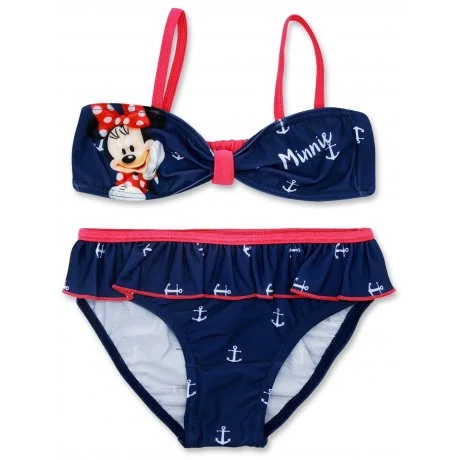 Dívčí dvoudílné plavky Minnie Mouse - modré