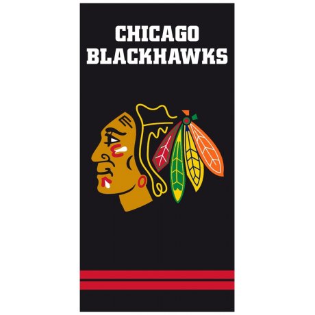 Hokejová bavlněná osuška NHL Chicago Blackhawks - black